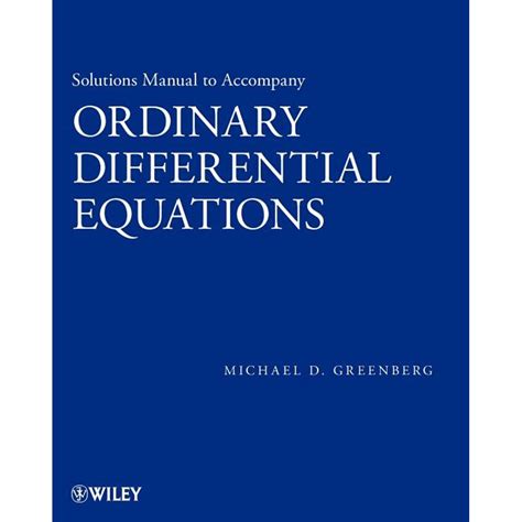 A course in ordinary differential equations solutions manual. - Verführung, mehrdeutigkeit und manipulation bei theodor fontane.