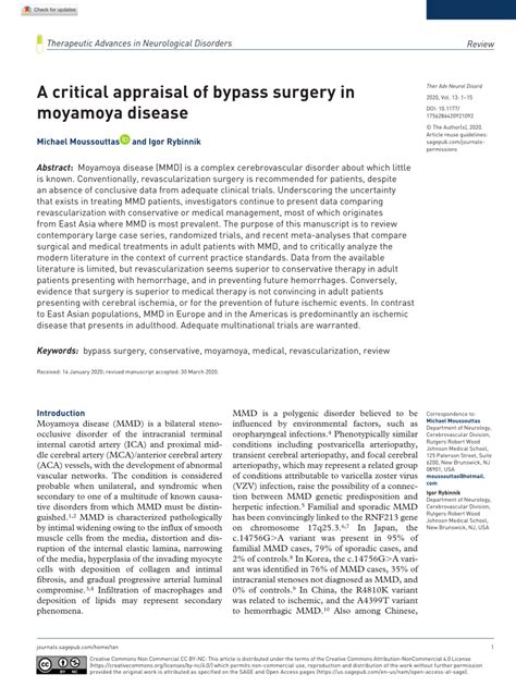 A critical appraisal of bypass surgery in moyamoya disease