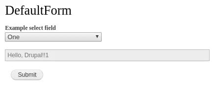 A custom Drupal AJAX form in a working example module (Also sends