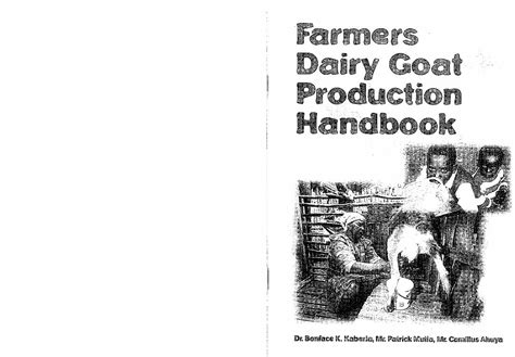 A dairy goat production handbook for farmers