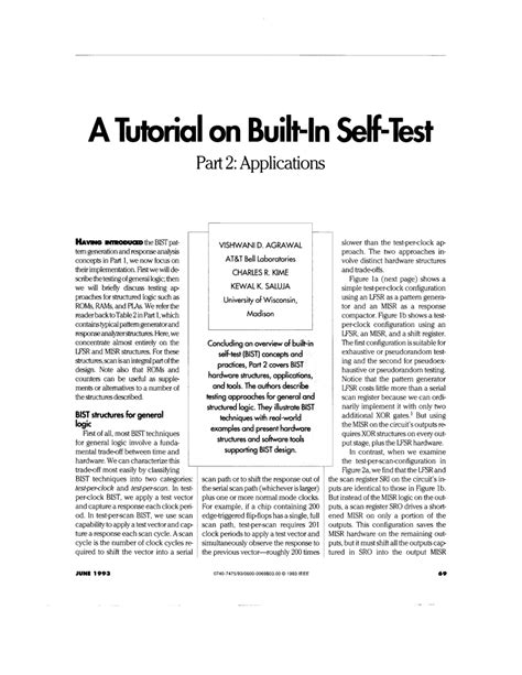 A designer apos s guide to built in self test 1st edition. - Guida per l'utente della videocamera polaroid t730.