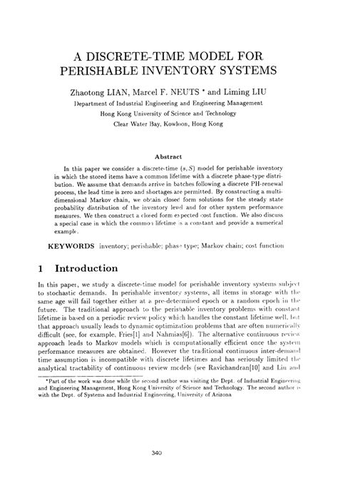 A discrete‐time model for perishable inventory systems