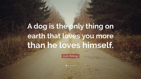 
A dog is the only thing on earth that loves you more than he loves himself