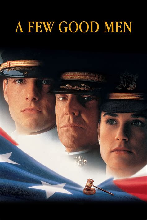 A Few Good Men is a 1992 drama based on a true story of two young Marines accused of killing a fellow Marine at Guantanamo. The film follows their lawyer, a Navy lawyer, and a Navy commander as they face a courtroom showdown with a prosecutor and a nosy lawyer. Ebert praises the performances of Cruise, Nicholson, and Bodison, but criticizes the screenplay for undermining the suspense and the drama.. 