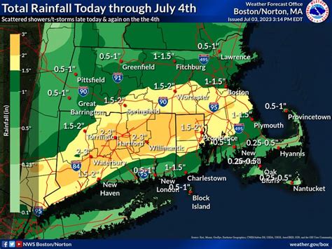 A flood watch is on for Massachusetts through the 4th of July: ‘Heavy downpours at times’