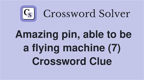 A flying machine? - crossword puzzle clues & answers