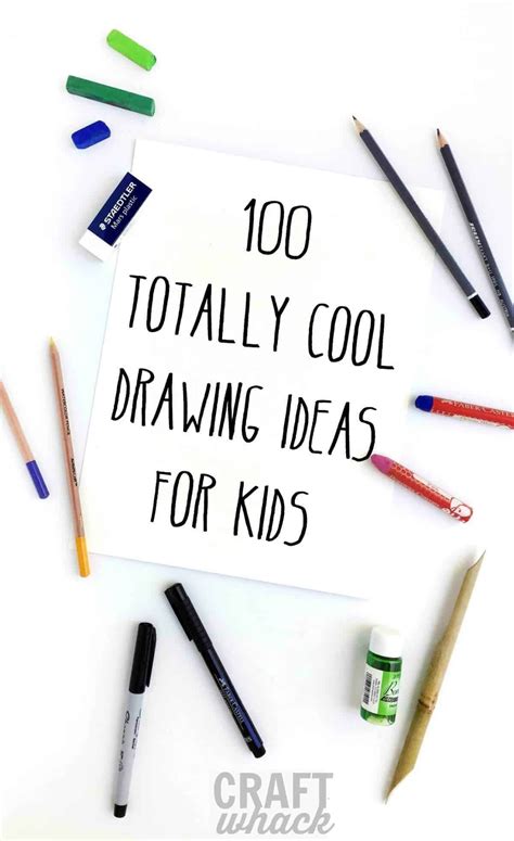 A fun compilation of 100 drawing ideas for kids of all ages and