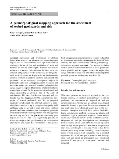 A geomorphological mapping approach for the assessment of …