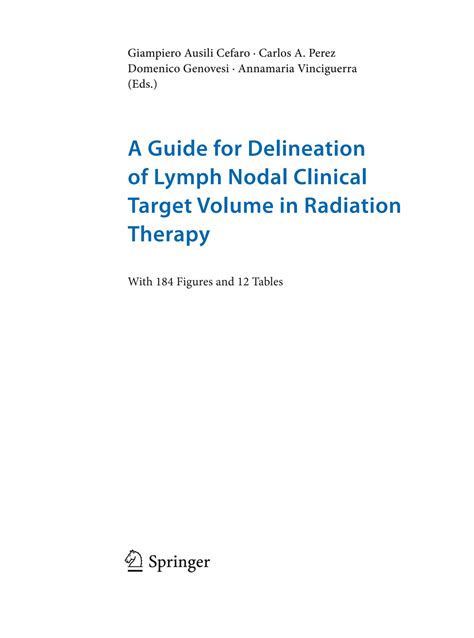 A guide for delineation of lymph nodal clinical target volume in radiation therapy 1st edition. - Handbook of the psychology of women and gender.