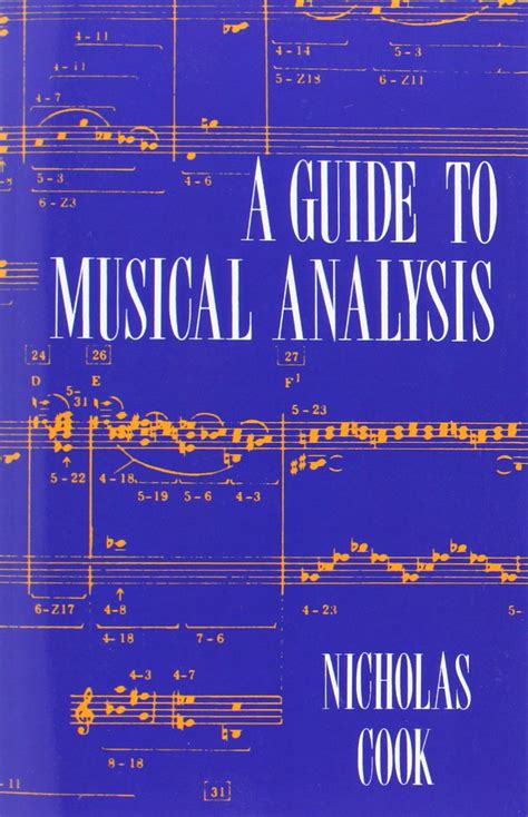 A guide to musical analysis by nicholas cook. - 12. symposium yachtentwurf und yachtbau 1991.