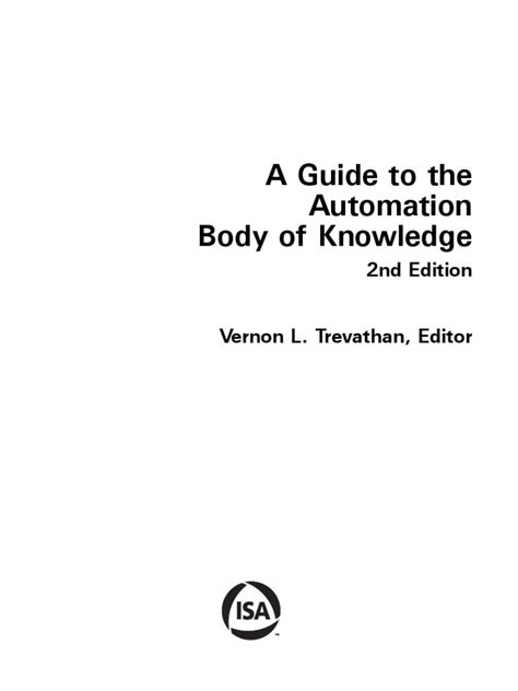 A guide to the automation body of knowledge 2nd edition. - Free 1926 model t ford owners manual and details.