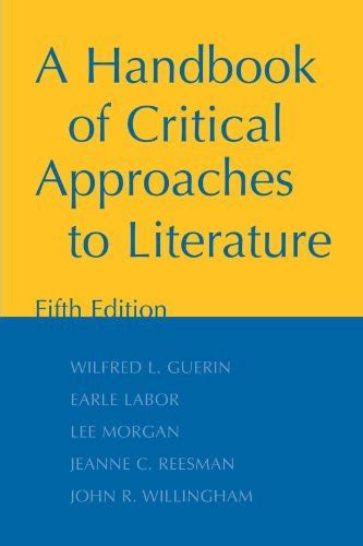 A handbook of critical approaches to literature. - Die weisheit hat sich ihr haus gebaut (spr 9,1).
