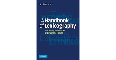 A handbook of lexicography by bo svens n. - Datong a historical guide by kim hunter gordon.