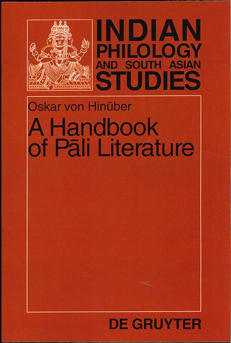 A handbook of pali literature indian philology and south asian studies v 2. - Los instrumentos musicales en el mundo.