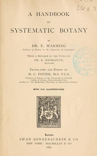 A handbook of systematic botany reprint. - Notting hill gate ausgabe 2007 textbook 2.