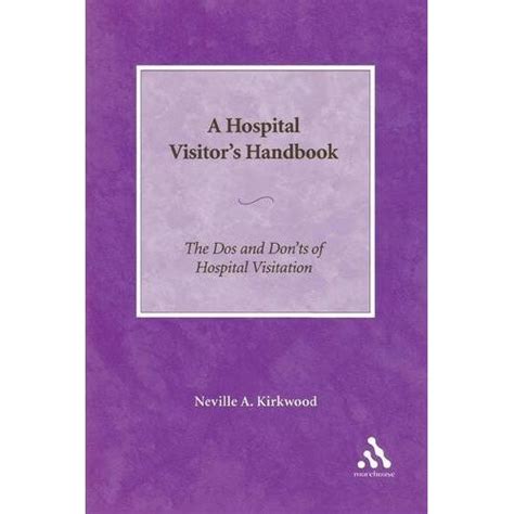 A hospital visitors handbook the dos and donts of hospital visitation. - Einführung in die methodik der psychologie..