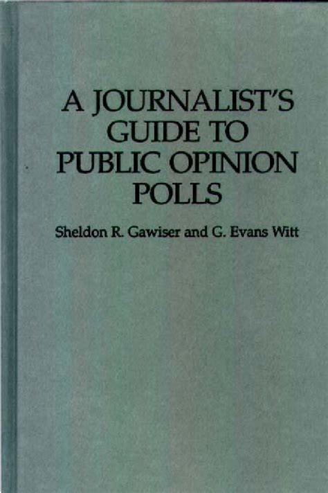 A journalist apos s guide to public opinion polls. - Vickers flow control check valve manual.
