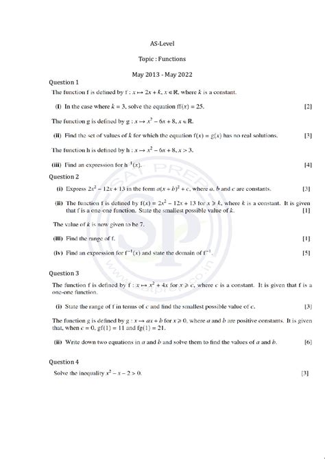 A level maths past papers by topic.  Past Exam Questions Database - cl...