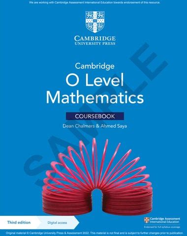 A level maths textbook cambridge. The A Level Optional Modules are covered in Written fo...