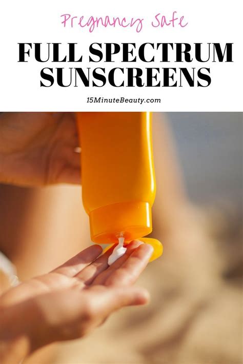 A list of pregnancy safe sunscreens with full spectrum UV coverage! If