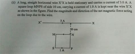 A long wire and a square loop.  Take a = 0. .  In which direction is the net force...