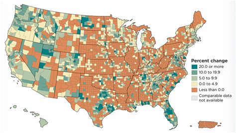 A look at how the largest US counties gained or lost people