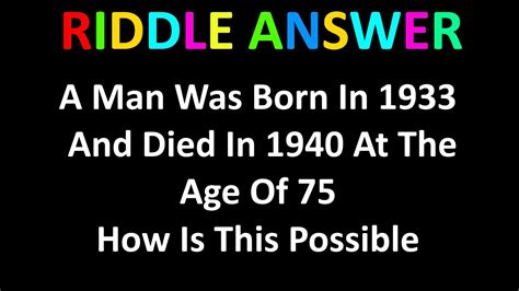 A man was born in 1933 and died in 1940. Things To Know About A man was born in 1933 and died in 1940. 