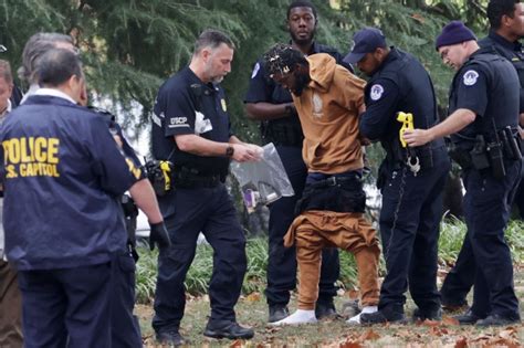 A man with a rifle is arrested in a park near the US Capitol
