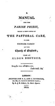 A manual for the parish priest by henry handley norris. - El pequeno vampiro y el gran amor.