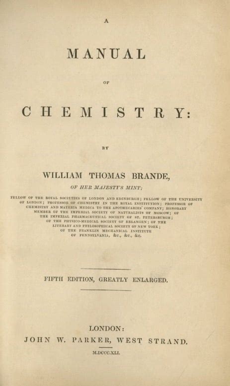 A manual of chemistry by william thomas brande. - Toyota corolla 4e fe repair manual.