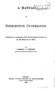 A manual of distributive co operation by carroll davidson wright. - Akustik und die leistung von musik handbuch für akustiker audio.