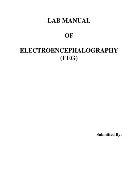 A manual of electroencephalographic technology by c d binnie. - International equipment company centrifuge model c50 manual.