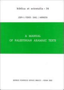 A manual of palestinian aramaic texts by joseph a fitzmyer. - Handbuch für eine husqvarna 320 nähmaschine.