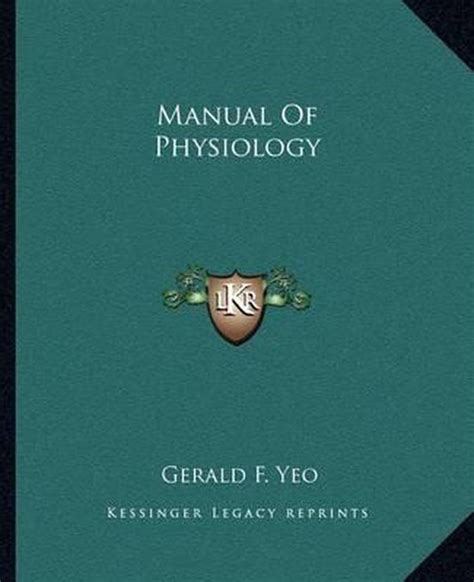 A manual of physiology by gerald francis yeo. - The oxford handbook of cognitive neuroscience by oxford university press.
