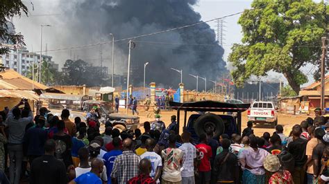 A massive fuel depot explosion rocks Guinea’s capital, causing casualties and damage