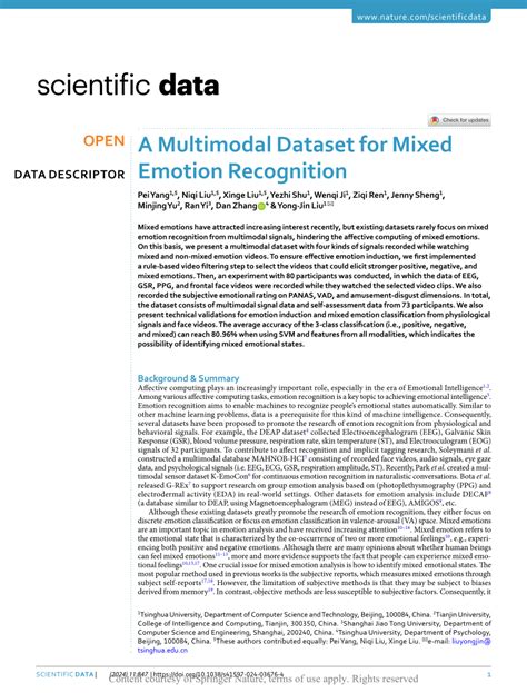 A multimodal dataset for mixed emotion recognition.  The dataset provides...