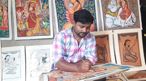 A new series of Kalighat pat paintings by Uttam Chitrakar celebrates ...