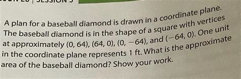 A plan for a baseball diamond is drawn in a coordinate - Kunduz