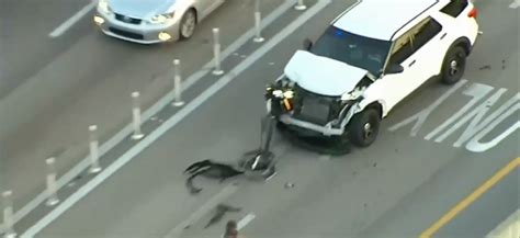 A police undercover car involved in accident at the Palmetto Expressway