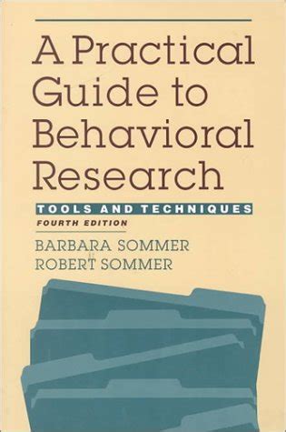 A practical guide to behavioral research by robert sommer. - Manual for 01 chevy silverado 1500.