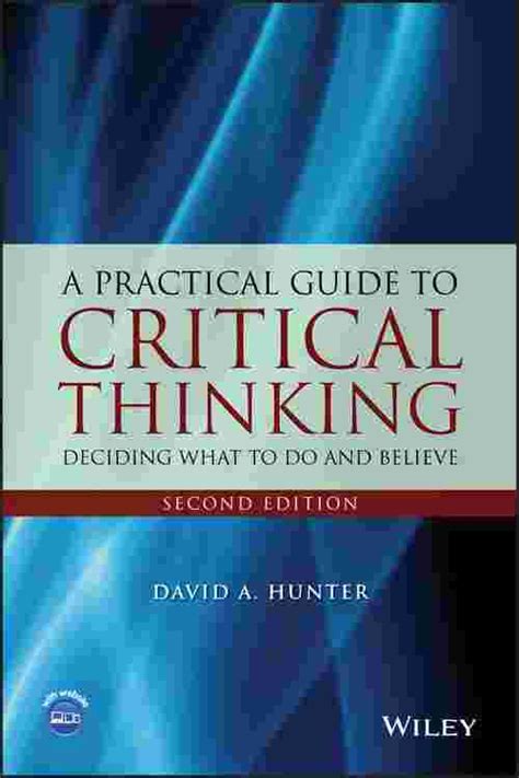 A practical guide to critical thinking by david a hunter. - Solution manual general chemistry 10 th edition.