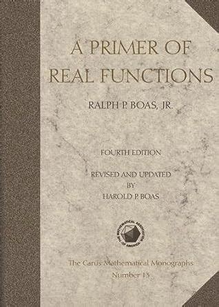 A primer of real functions mathematical association of america textbooks. - El barroco iberoamericano by santiago sebasti n.