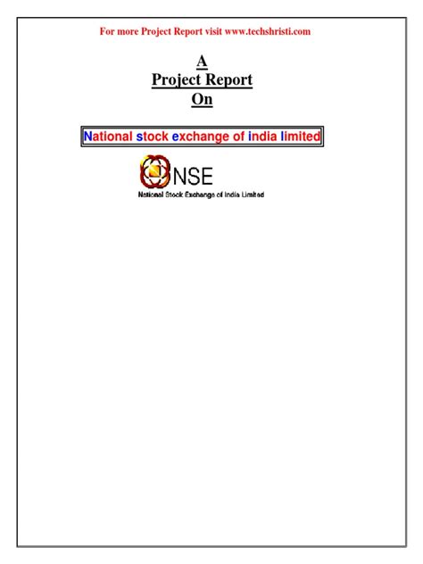 A project report on NSE pdf