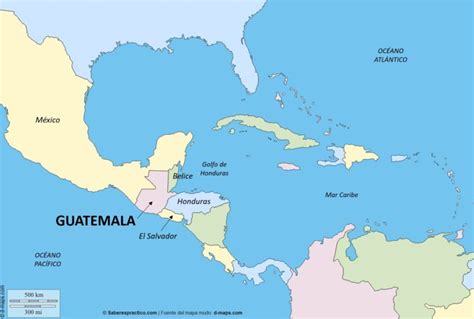 Guatemala sits in the bottommost portion of the portion of the continent of North America. The Republic of Guatemala border the Pacific Ocean and the Caribbean Sea in Central America, which is the southernmost part of North American continent.. 