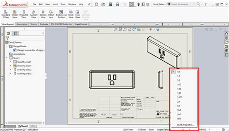 A quick and easy method to change the SOLIDWORKS Drawing Scale