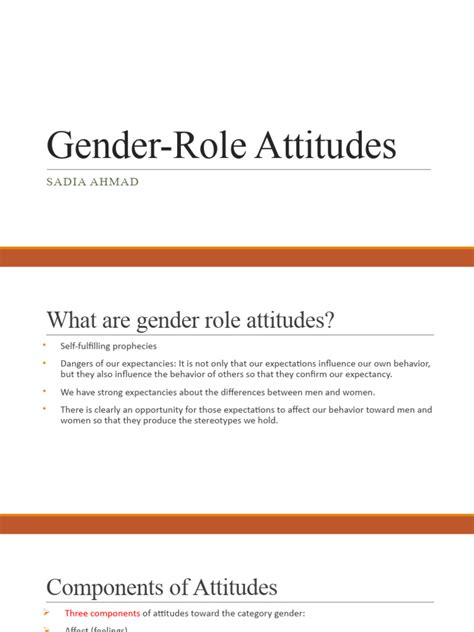 A reflection of gender role attitude pdf