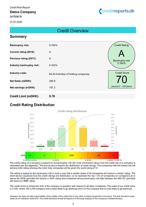 A report on credit rating