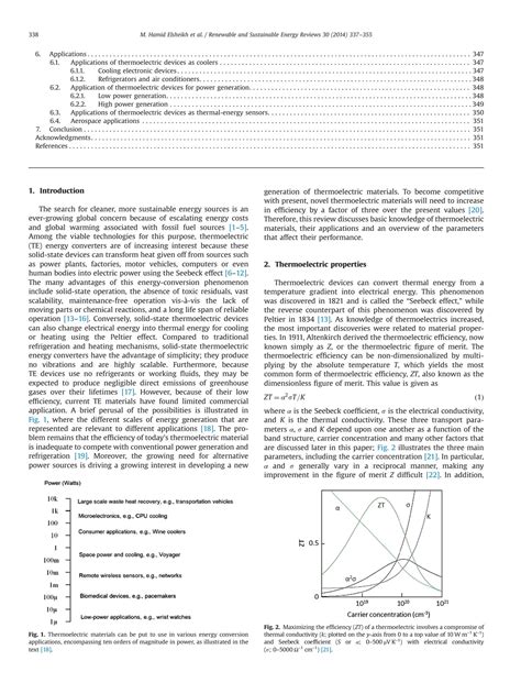 A review on thermoelectric renewable energy Principle parameters pdf