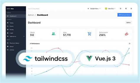 A simple and free Vue.js 3 Tailwind CSS admin dashboard