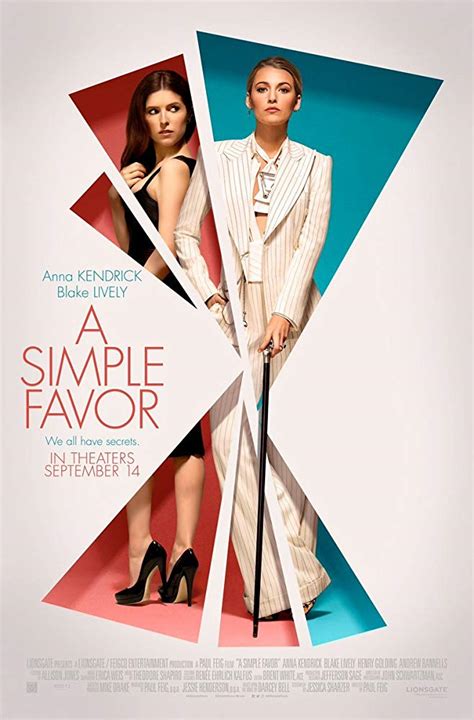 A simple favor parents guide. A Simple Favor: Introduction by Paul Feig (Video 2018) Parents Guide and Certifications from around the world. 